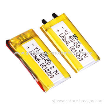 Lithium Polymer Batteries with 120mAh Capacity, 3.V Nominal Voltage